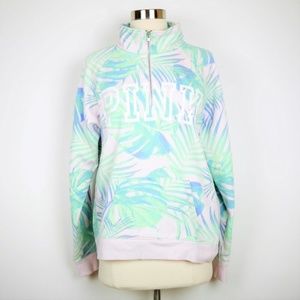 PINK Green & Pink Floral Long Sleeve Sweatshirt